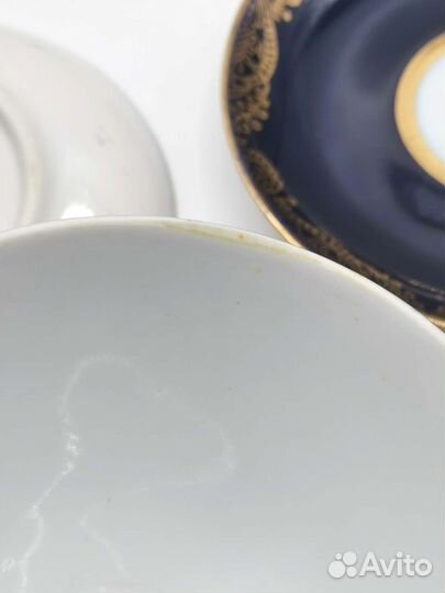 Чайные пары Кобальт лфз Позолота СССР