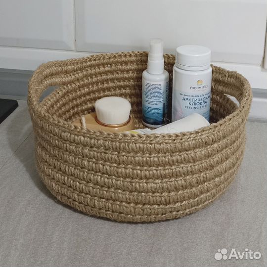 Корзина джутовая. Ручная работа