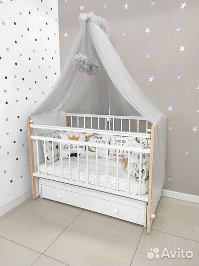 Кроватка для новорожденных новая
