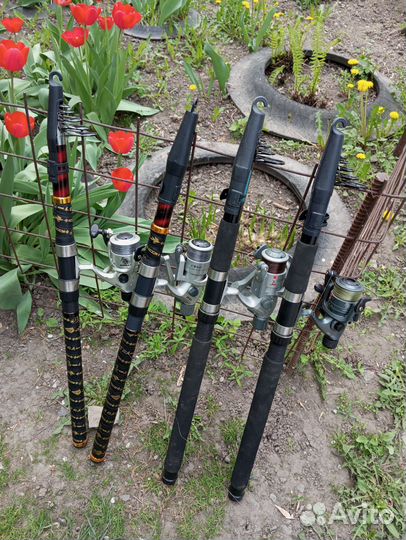 Удочка телескопическая бу карповики 3,6м оснащен 4