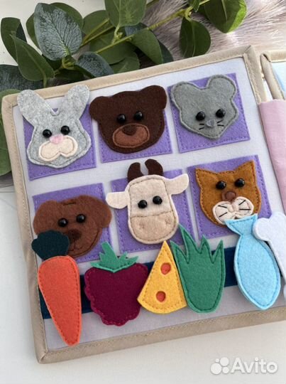Развивающая книга из фетра
