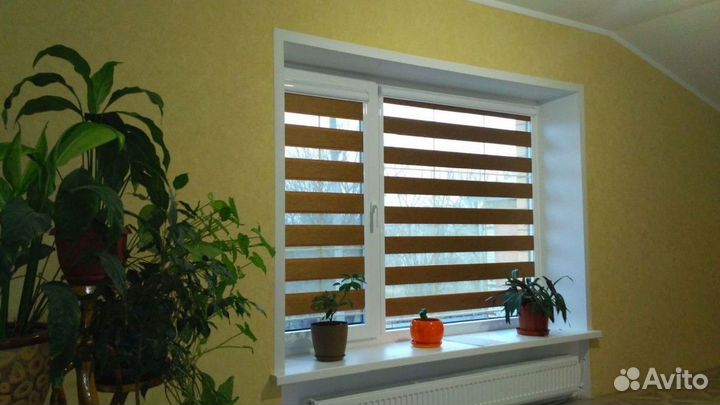 Рулонные шторы день ночь зебра O582A-D24237