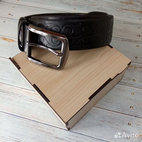 Мужской ремень из натуральной кожи новый