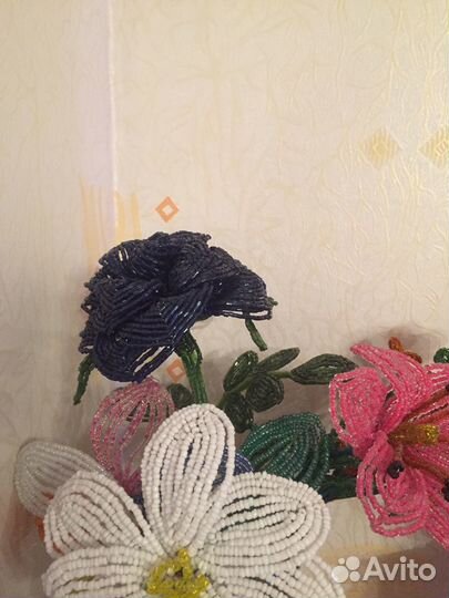 Цветы из бисера