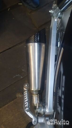 Глушитель прямоток на Honda super cub AA04