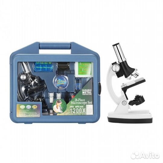 Микроскоп для учебы увеличение 1200х в наборе