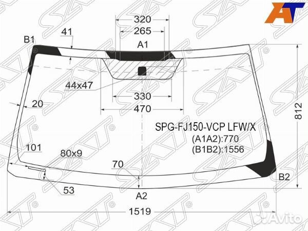 Стекло лобовое lexus GX460