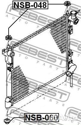 NSB048 Втулка крепления радиатора