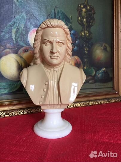 Бюст композитор Бах Подпись A.Gionelli