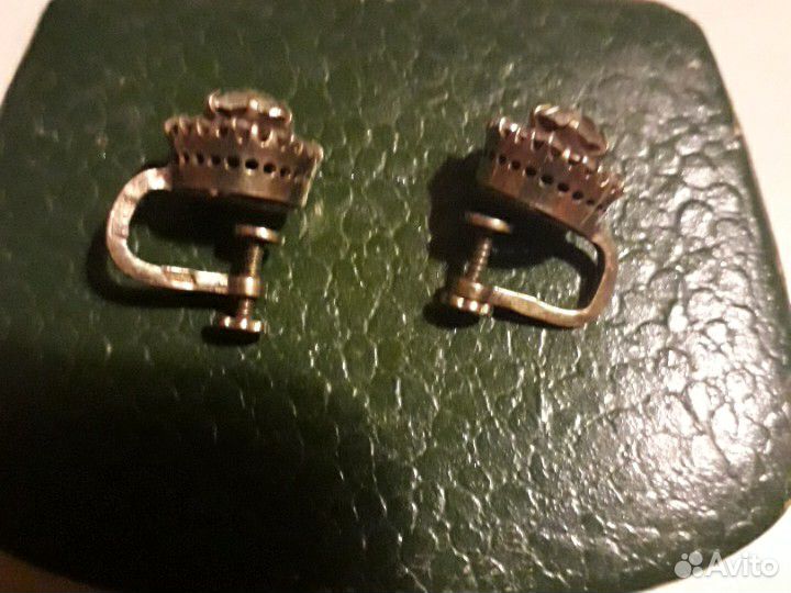 Серьги-клипсы антикварные