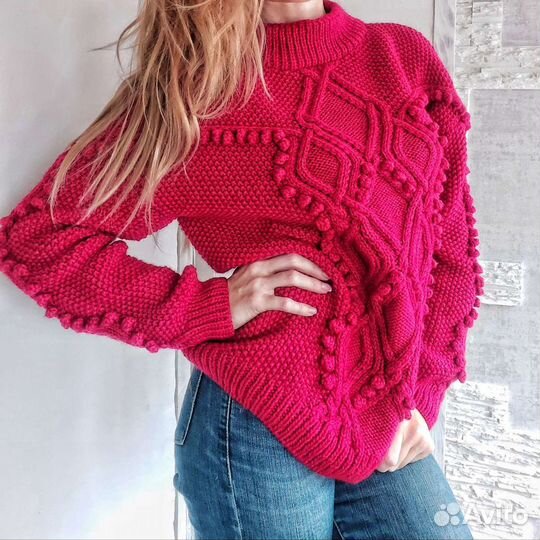 Вязаный Свитер Платье Кардиган на заказ