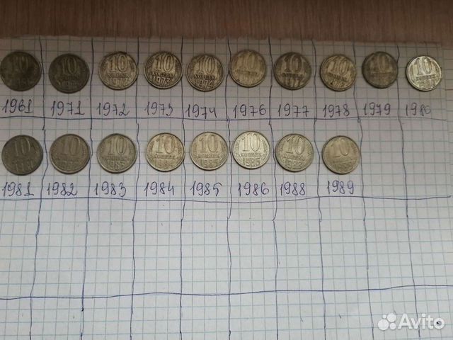 Монеты СССР 10копеек