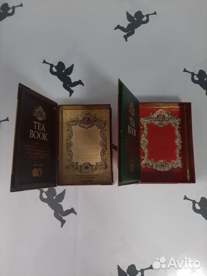 Коробка жестяная из под чая,в виде книжки