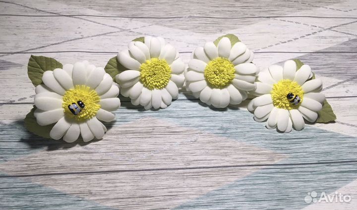 Ромашки - резинка для волос