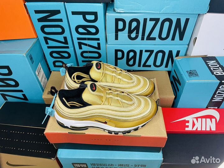 Оригинальные кроссовки Nike Air Max 97 Gold bullet