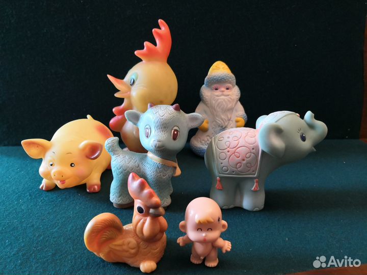 Резиновые игрушки пищалки винтаж