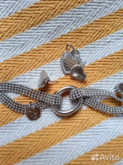 Кулон браслет серьги набор по Tiffany &co