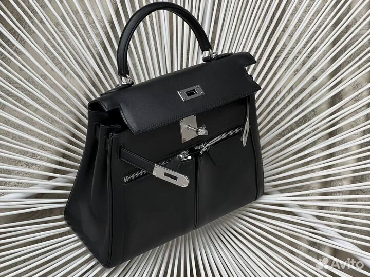 Сумка Hermes Kelly 28 Lakis Black