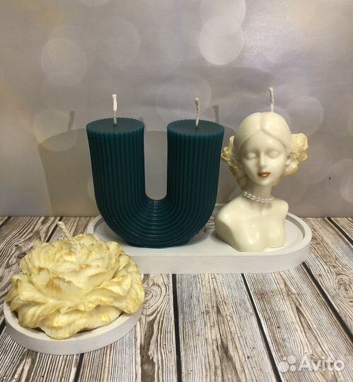 Свечи ручной работы из натурального воска