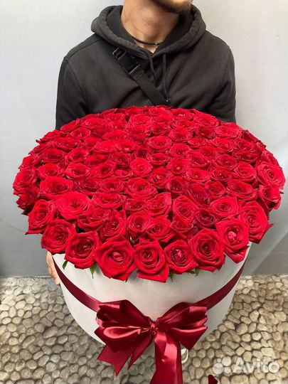 101 роза букет цветы доставка