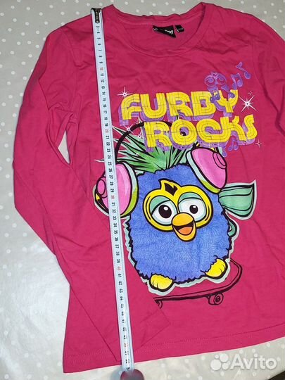 Лонгслив Furby для девочки 152, фуксия