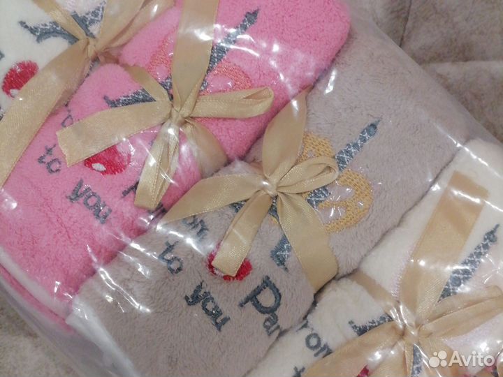 Набор полотенец новый, микрофибра