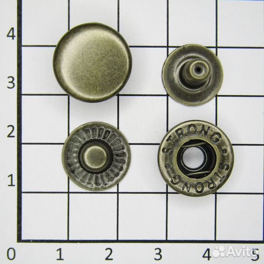 Кнопки галантерейные Альфа 15 мм, набор 80 штук