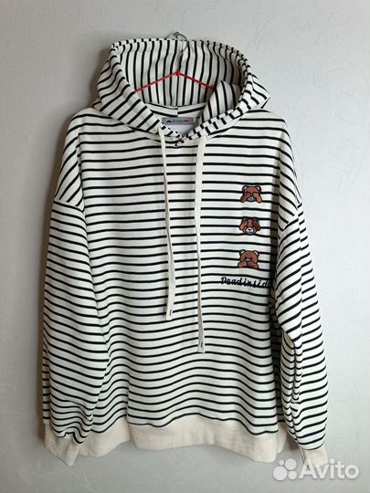 Стильный полосатый худи с мишками