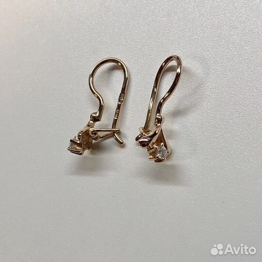 Золотые серьги 585 пробы