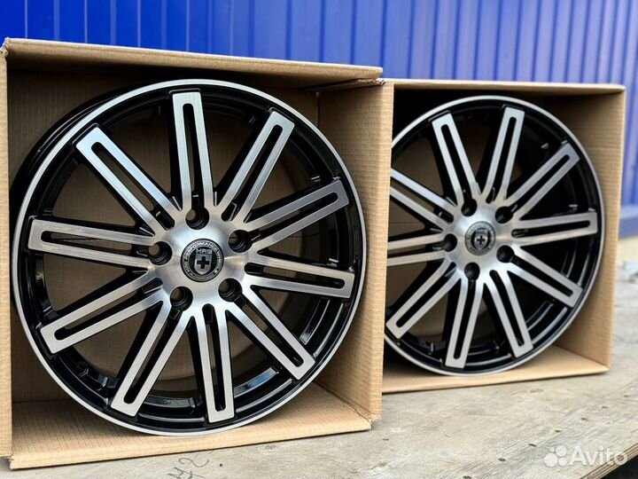 Диски r17 5x114.3 HRE UV-2 черные с полировкой Той