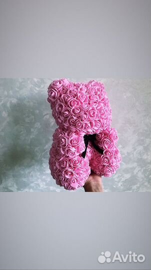 Новые мишки из роз 30 см уникальной формы