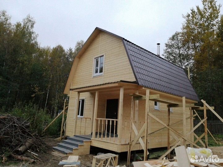 Баня каркасная 6х7