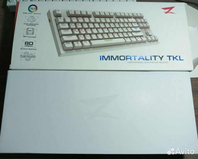 Клавиатура механическая Zet immortality tkl white