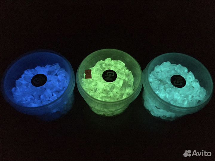 Светящиеся в темноте камни для сада 1кг