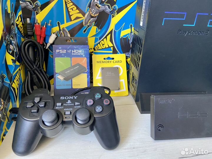Sony PlayStation 2 Fat + 720 Игр 2TB HDD +Комплект