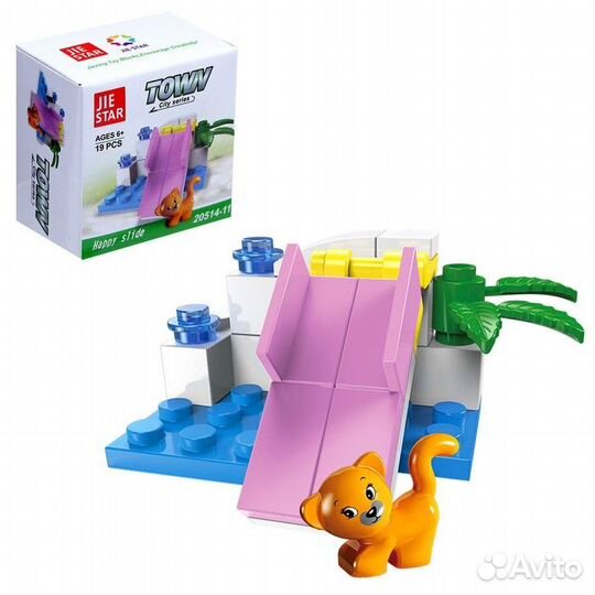 Конструктор новый, Кошечка на площадке