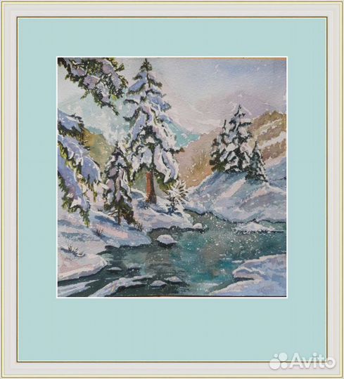 Картина акварелью Пейзаж 