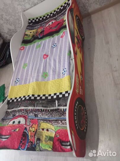 Кровать машинка с матрацем