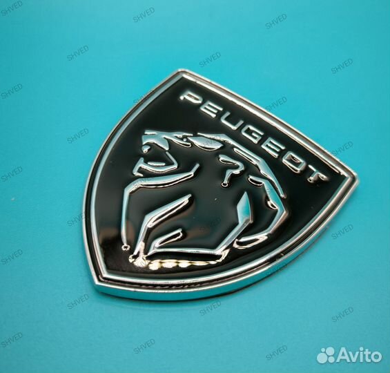 Наклейка декоративная Peugeot шильдик металл