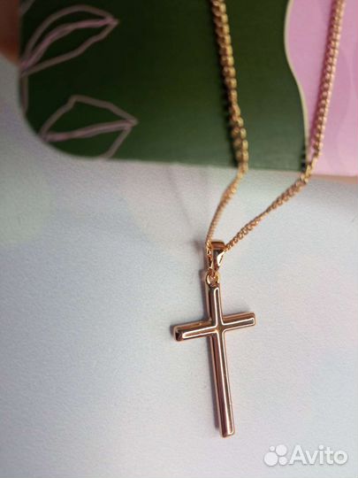 Кулон крест на цепочке xuping