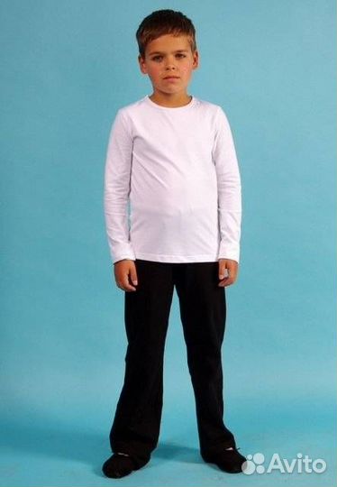 Б 9.03 Брюки гимнастические д/мал.черный (122-60-5