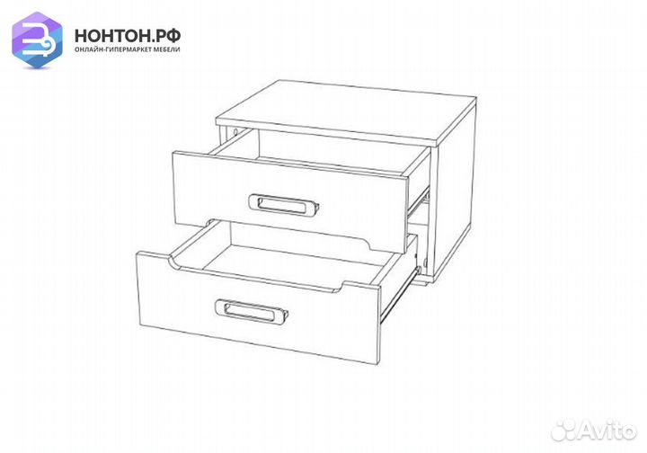 Комплект тумб Ким белый глянец / сонома