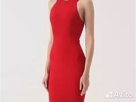 Платье красное Bershka