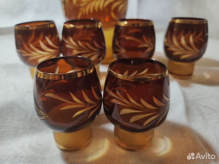 Графин с рюмками коньячный Bohemia