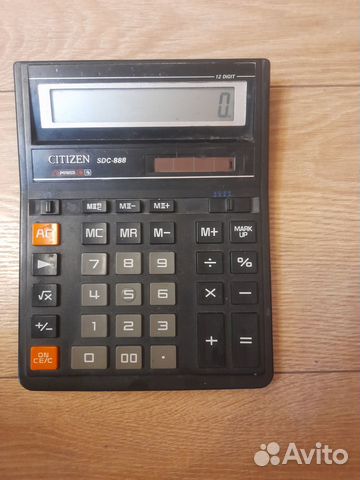 Большой 12-разрядный калькулятор citizen