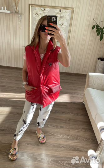 Жилет женский дутый оверсайз