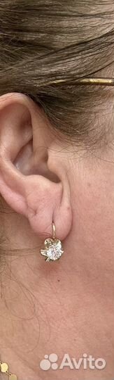 Золотые серьги тюльпаны 585 проба