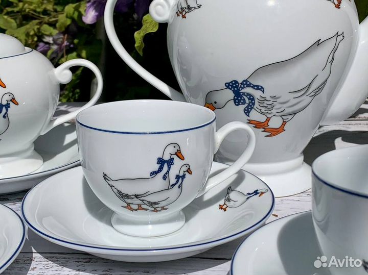 Фарфоровый сервиз Гуси Aura of Bohemia