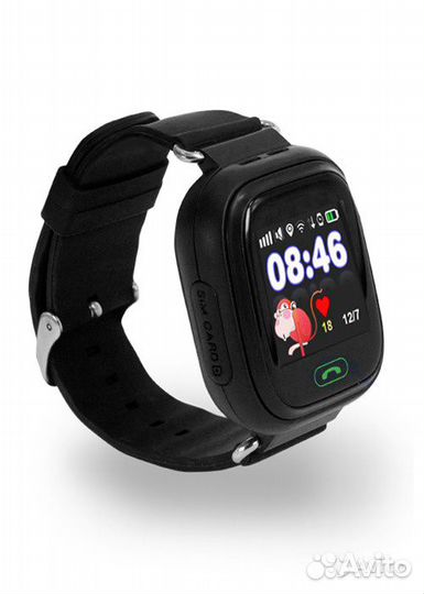 Smart baby watch Q90 чёрные (детские часы с GPS)