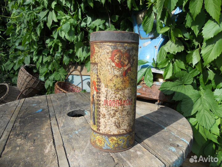 Жестяная банка монпансье Жанъ без авито-доставки